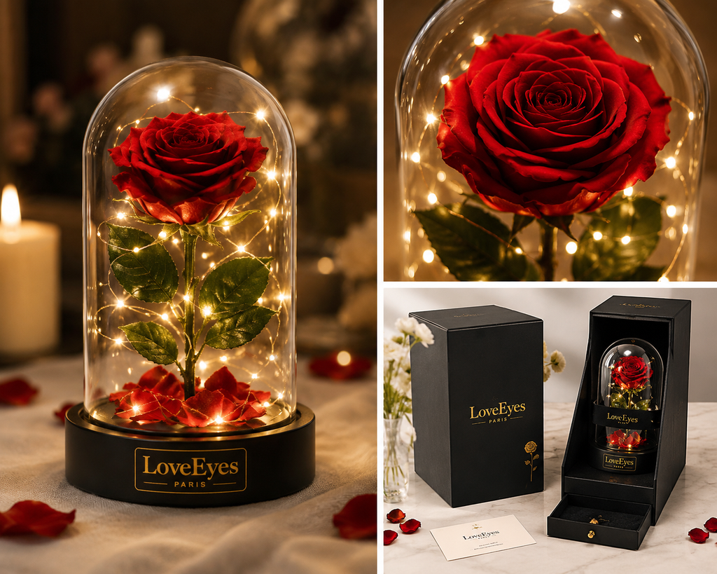 Rose Éternelle Lumineuse LoveEyes Paris 🌹✨